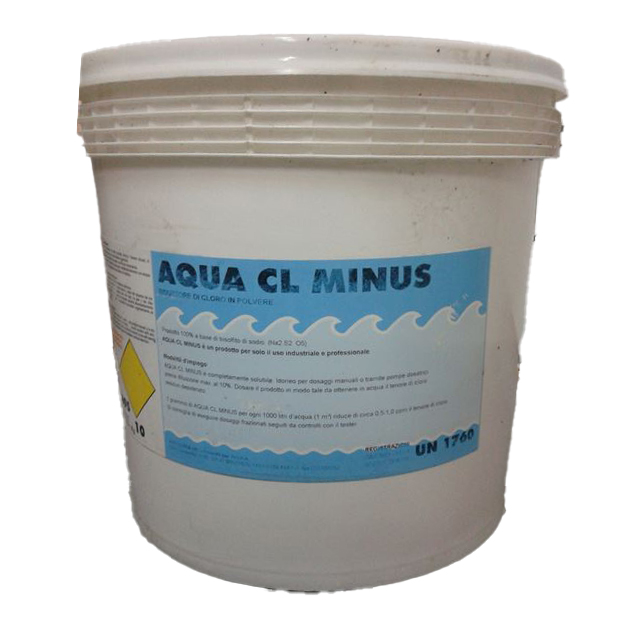 AQUA CHLOR MINUS Riduttore di cloro in polvere Confezione 10 Kg