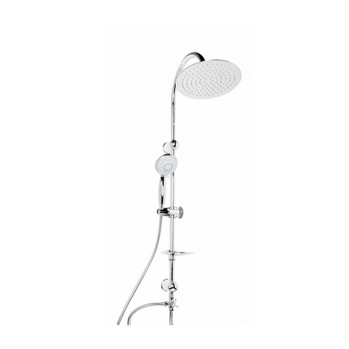 Cosmox Asta Doccia Combinata Con Soffione Tondo Da 25 E Doccetta 4 Getti