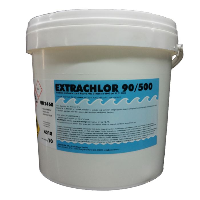 Tricloro 90/500 In Pastiglie Da 500 Grammi Confezione Kg 10
