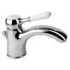 900 - Miscelatore Lavabo Cromo - Leva Porcellana