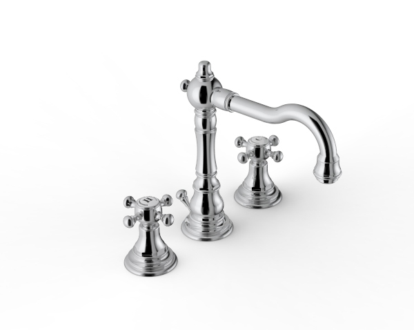 Kent 2 - Batteria Lavabo Collo Girevole S.A. 1 1/4 Cromo