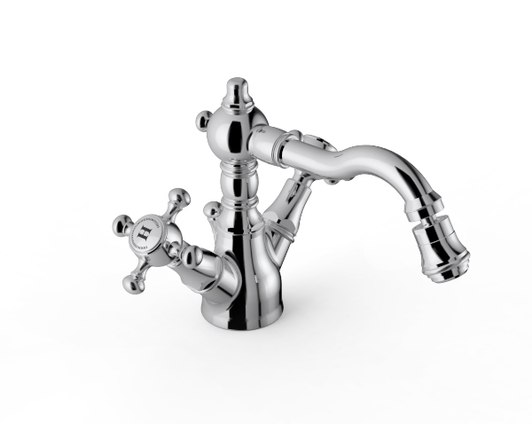 Kent 2 - Monoforo Bidet Con Vitone Ceramico 180° Cromo